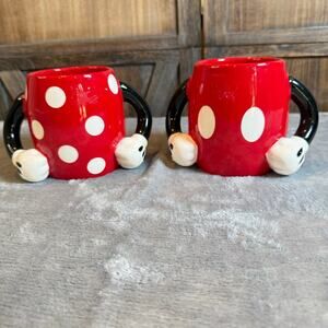 Disney Mickey Mouse Mug Set 3D Shorts Coffee Cups Pair